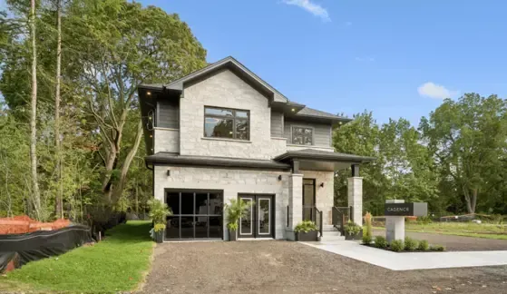 A contemporary custom-built home with modern finishes in the Silver Heights community.