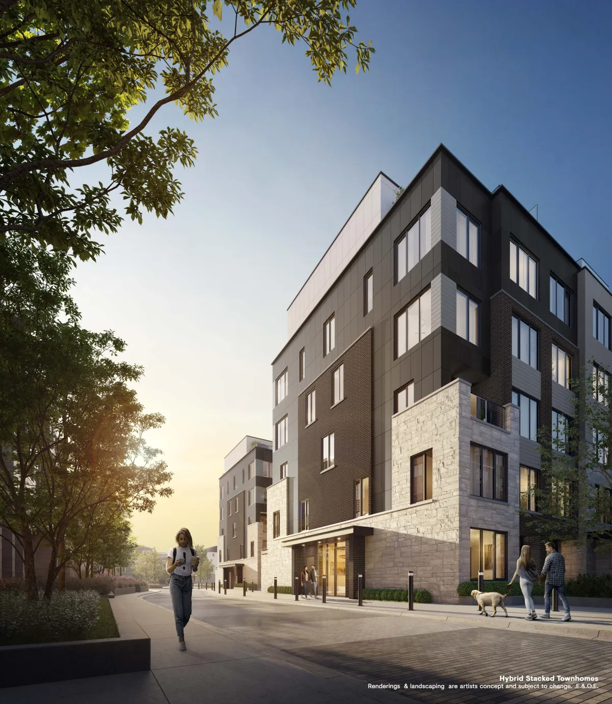Architectural rendering of Westshore at Long Branch urban townhomes located at 3600 Lake Shore Blvd West.