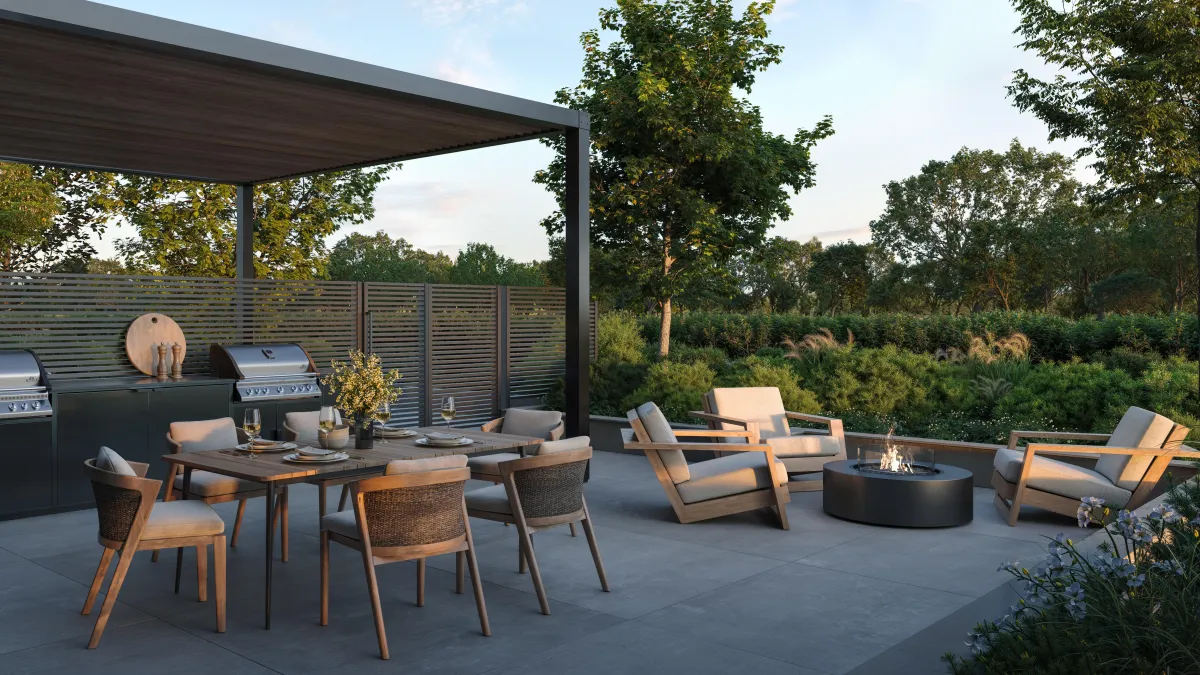 Large private balcony and patio space for a penthouse unit at Maxium Condos, located at 875 The Queensway.