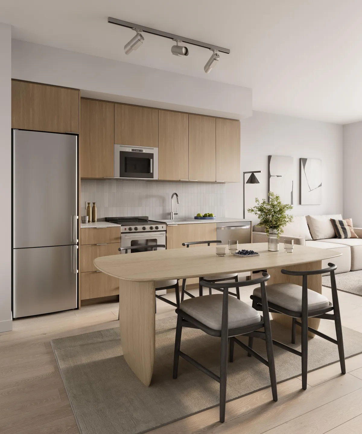 Spacious custom walk-in closet with built-in organizers and premium lighting at Maxium Condos, Etobicoke.