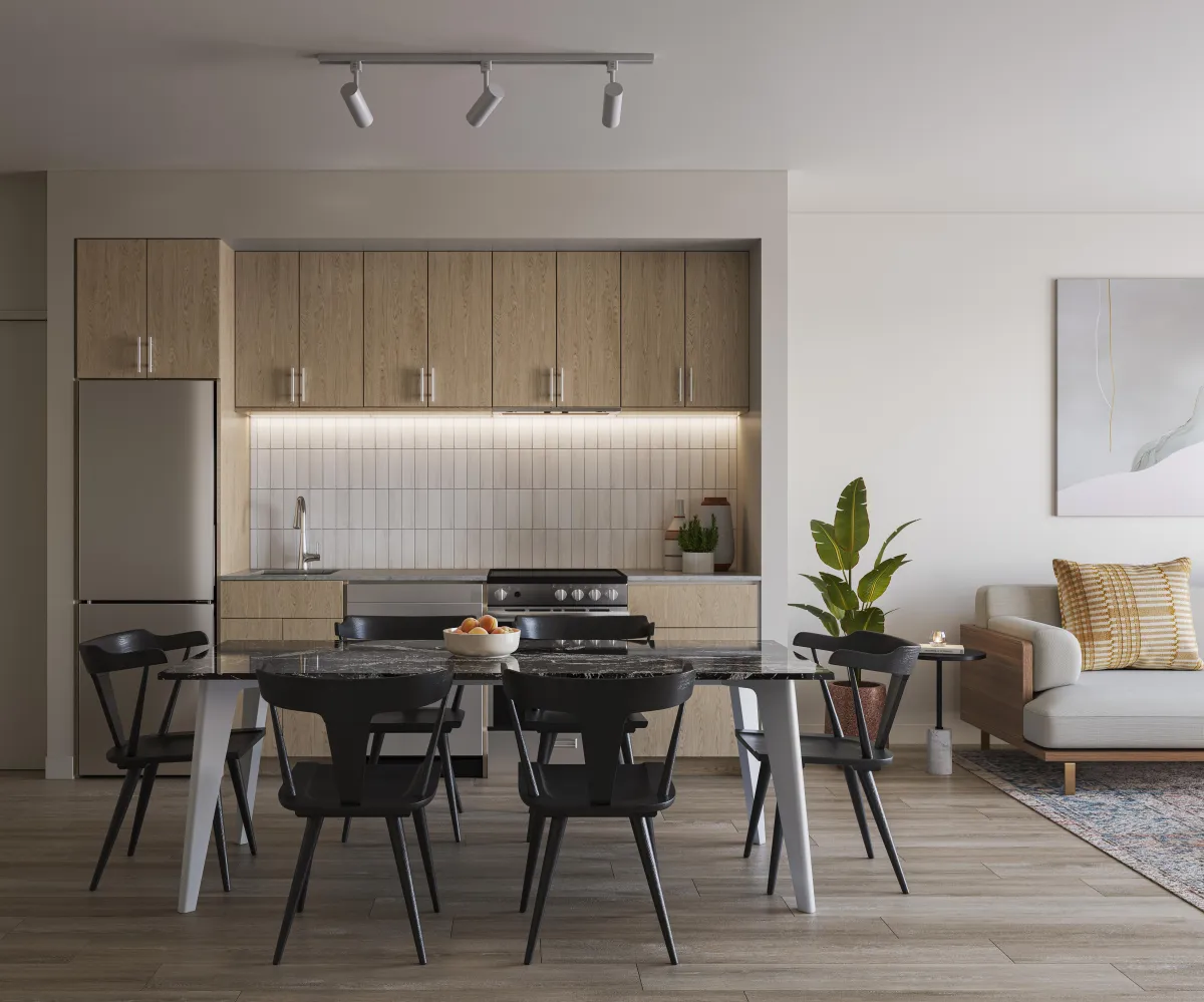 1660 Bloor St W, Westbend Residences vibrant ground-level urban streetscape featuring pedestrian-friendly sidewalks and contemporary boutique retail spaces on Bloor Street West.