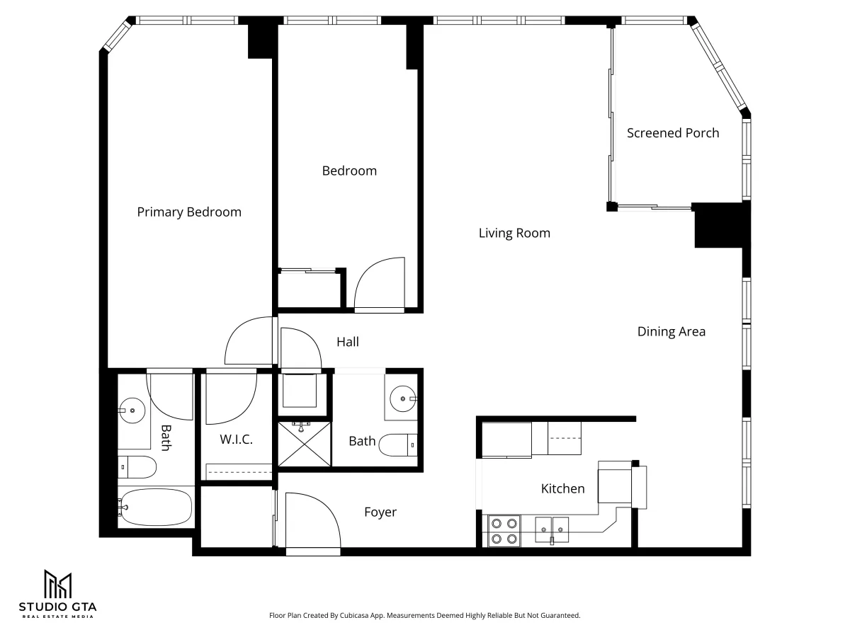 Detailed floorplan of unit at 600 Rexdale Blvd showing room dimensions and open concept layout.