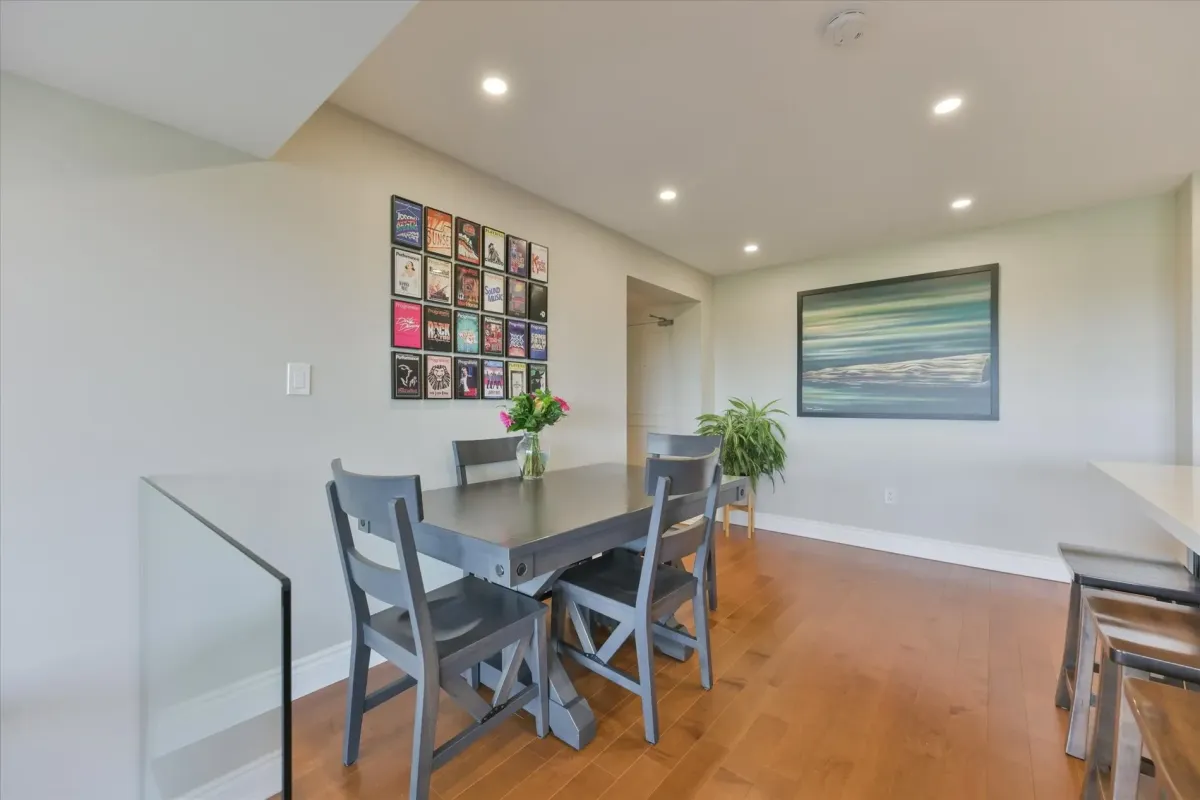 Cozy dining area at 240 Scarlett Rd #912 featuring hardwood floors and neutral wall tones perfect for entertaining.