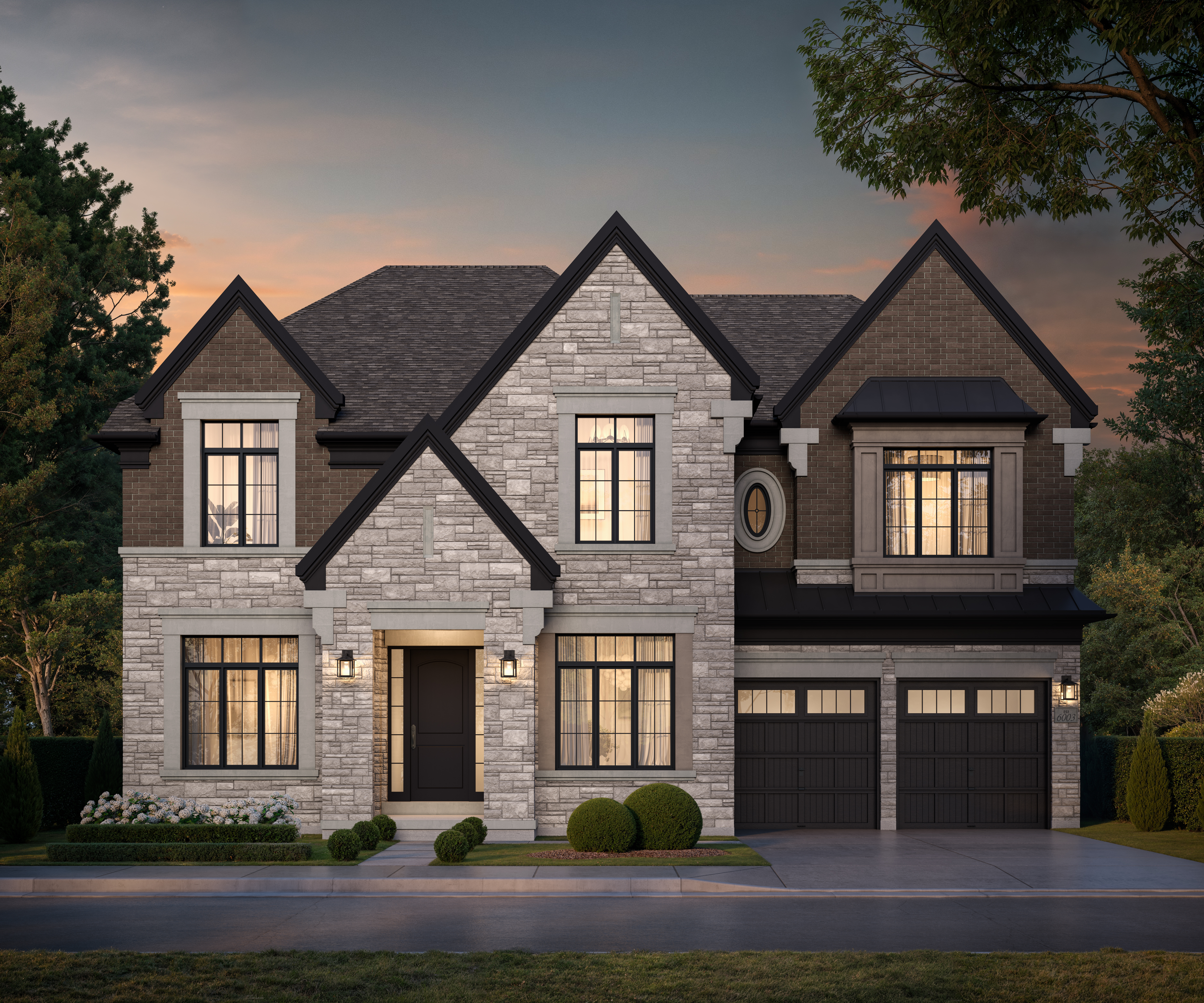 4211 Millcroft Park Dr, Burlington architectural rendering of a luxury 2-storey detached executive home from the Prestige Collection at The Legacy Estates.