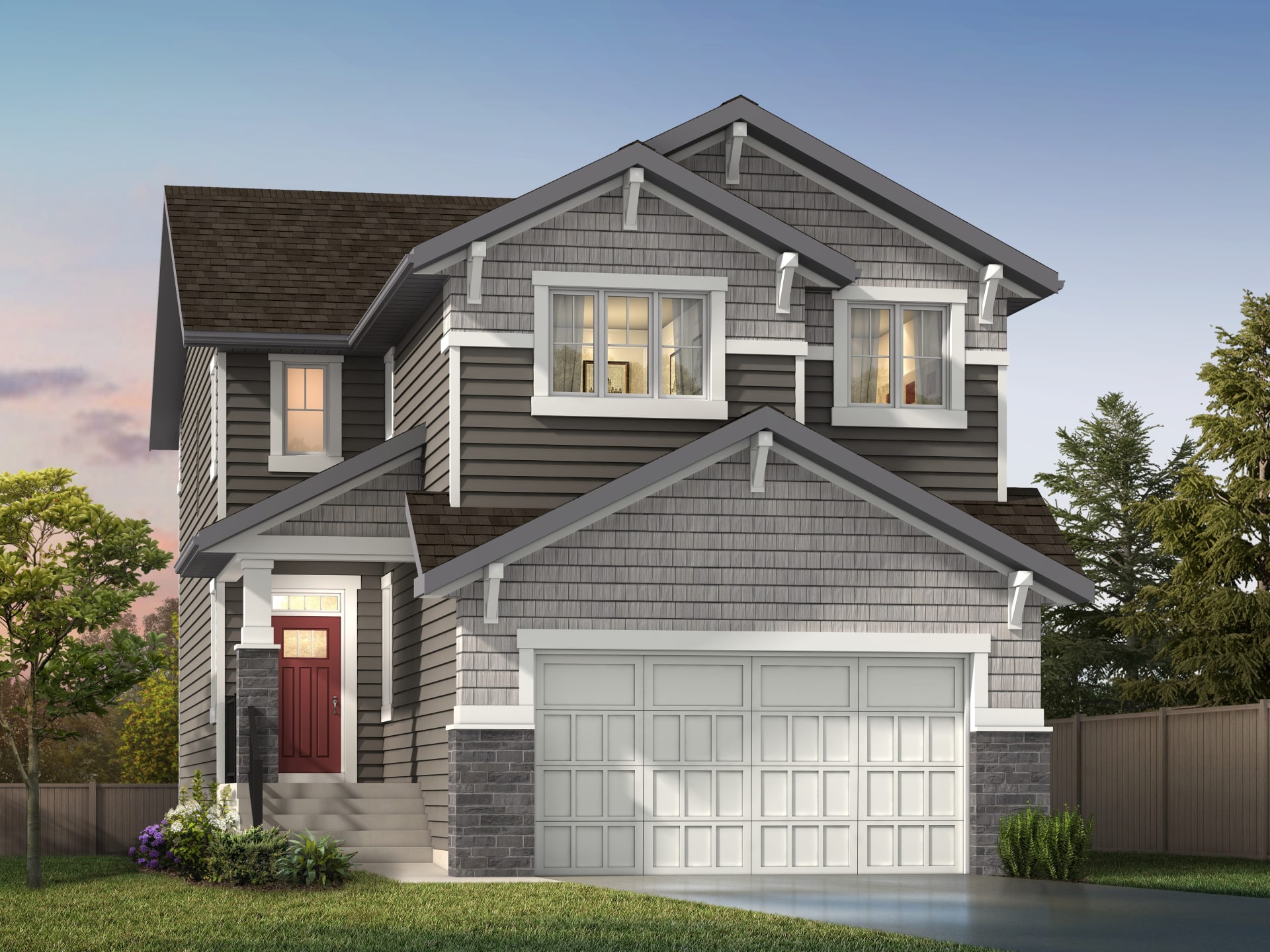 1296 Alpine Avenue SW, modern open-concept kitchen interior with custom island upgrades in the Parker II model by Shane Homes