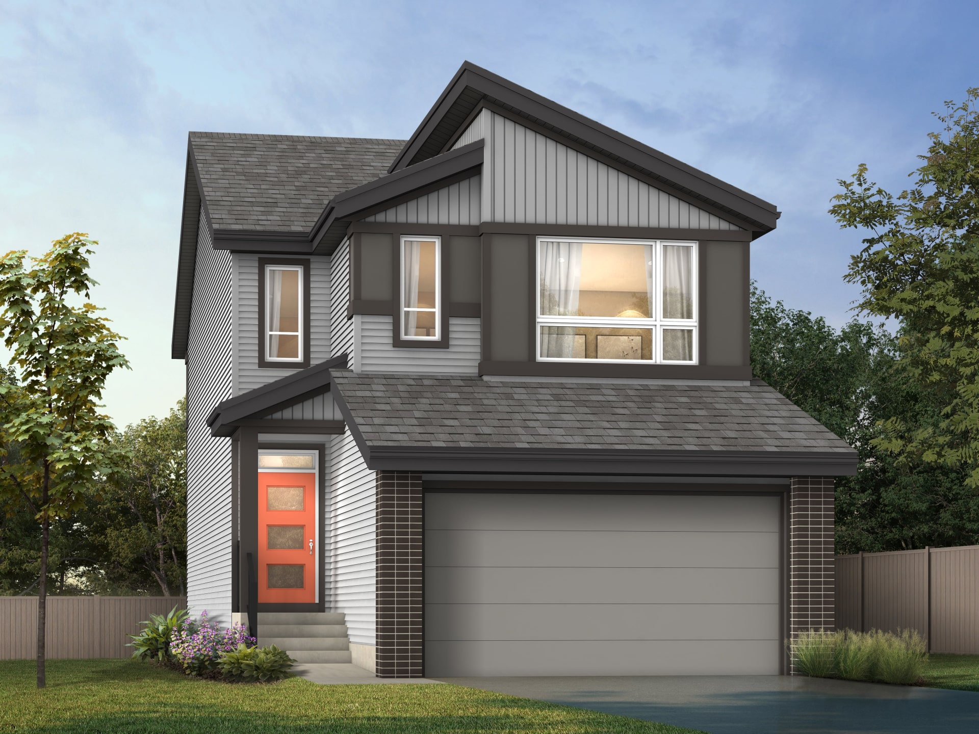 1296 Alpine Avenue SW, master-planned residential community streetscape in Vermilion Hill southwest Calgary near Fish Creek Park