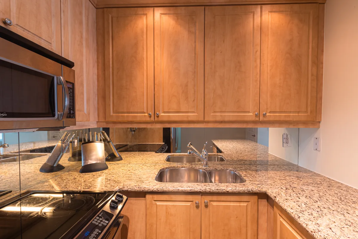 628 Fleet St #1311 kitchen sink and countertop workspace