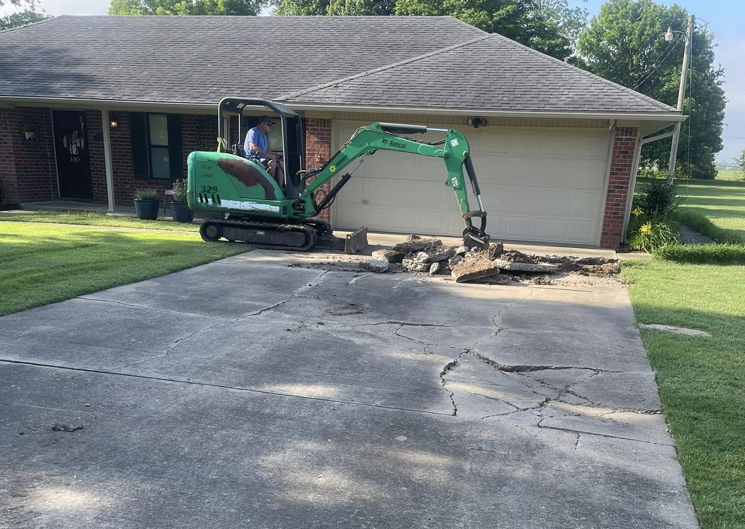 a construction site with a lot of construction equipment