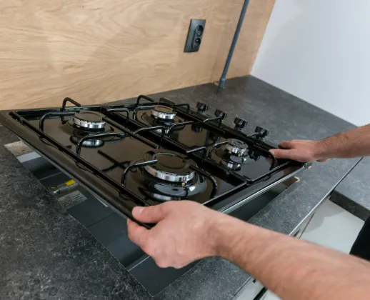 gray concrete walls with broken floor