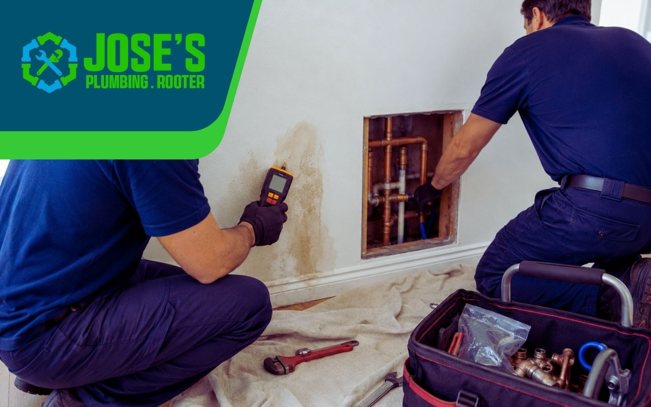 pipe leak repair in Santa Clara wall moisture check