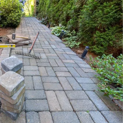 Sealed paver patio