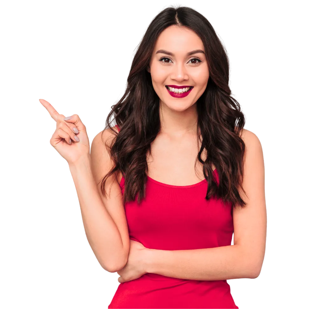 Woman Pointing Left