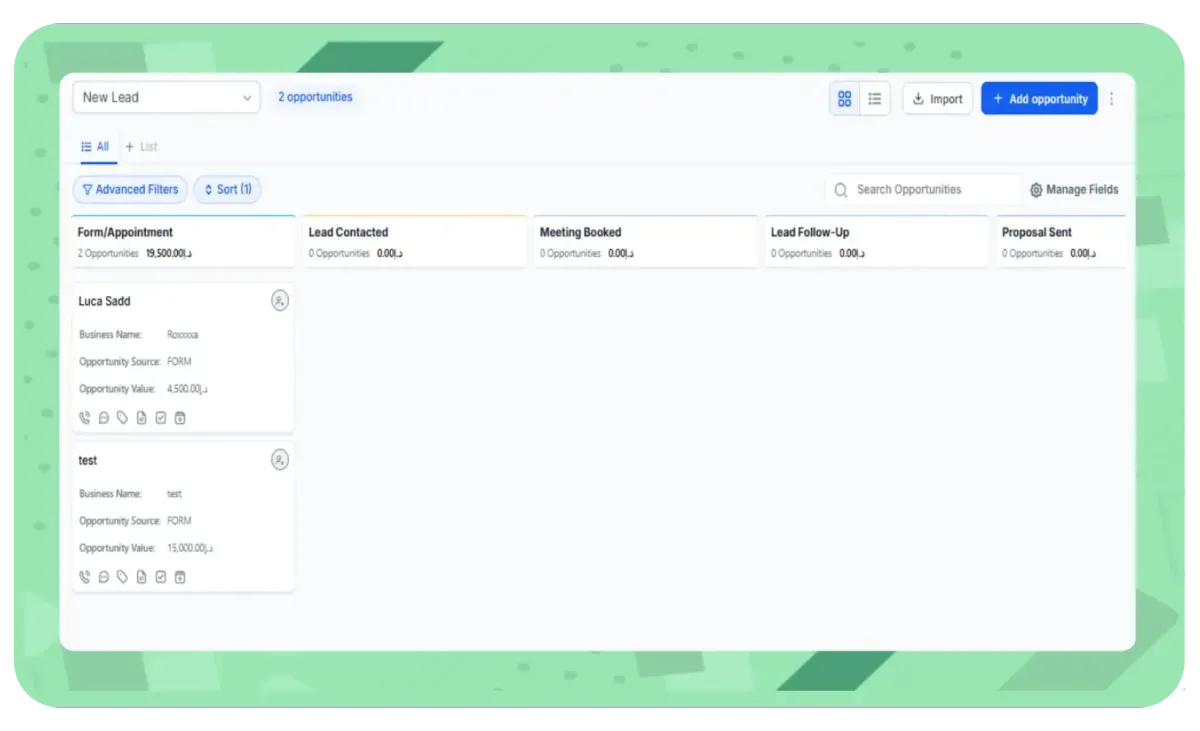 Triggant CRM lead capture
