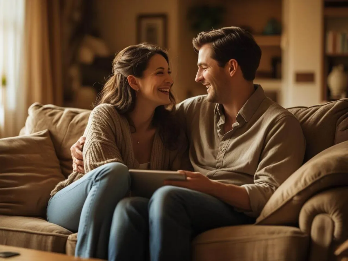 Married couple enjoying a personalized date night activity from The Date Night Blueprint