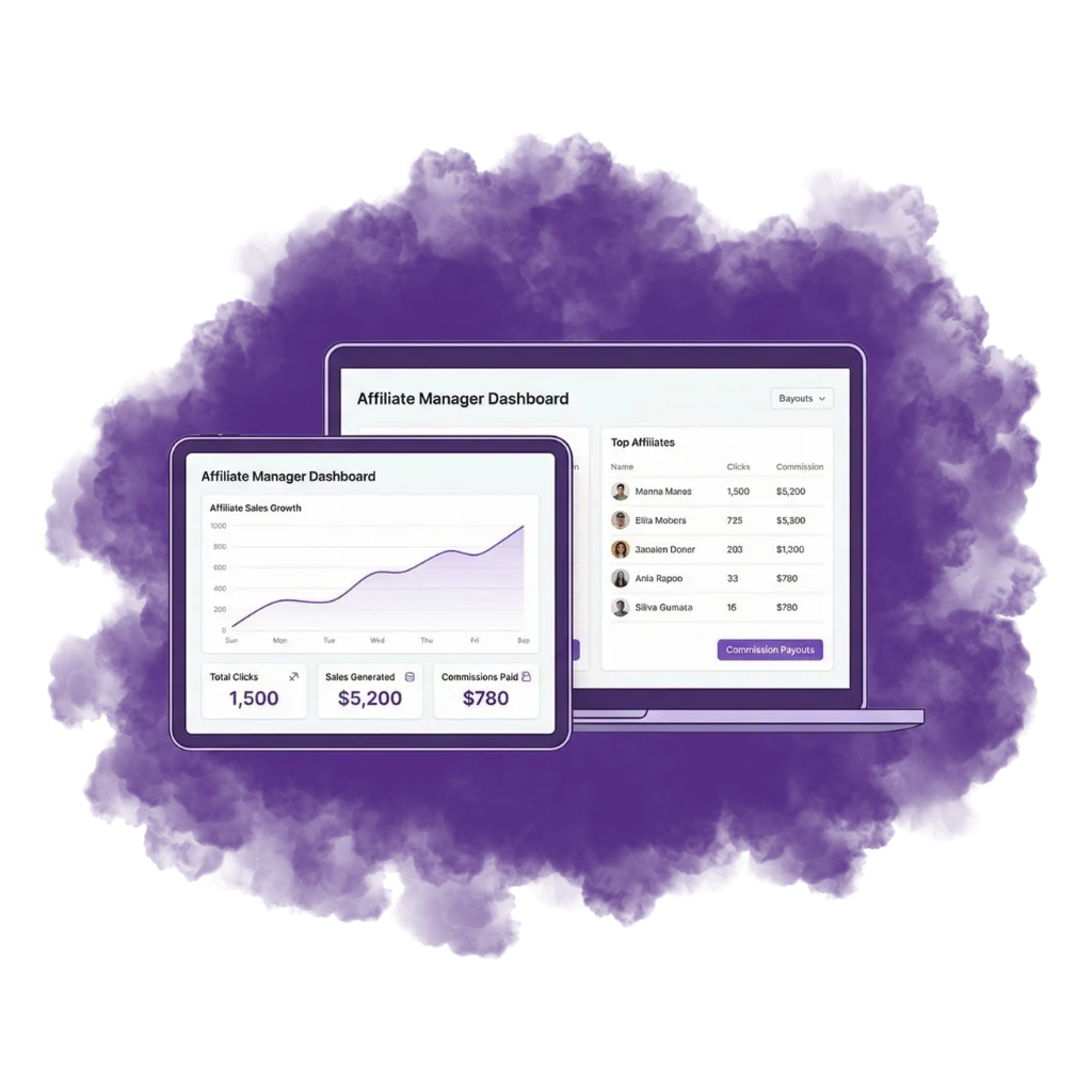 Kianis Affiliate Program- mockup in purple