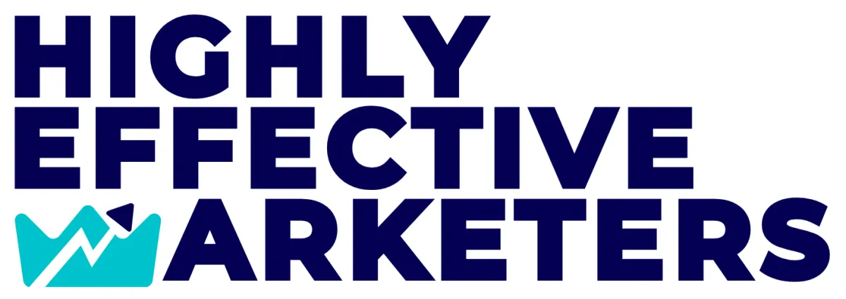 Logo Highly Effective Marketers in dark blue