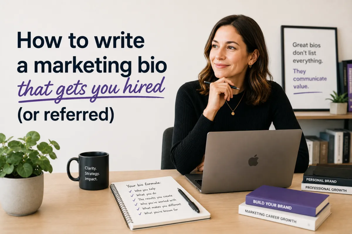 How to write a marketing bio that gets you hired (or referred)