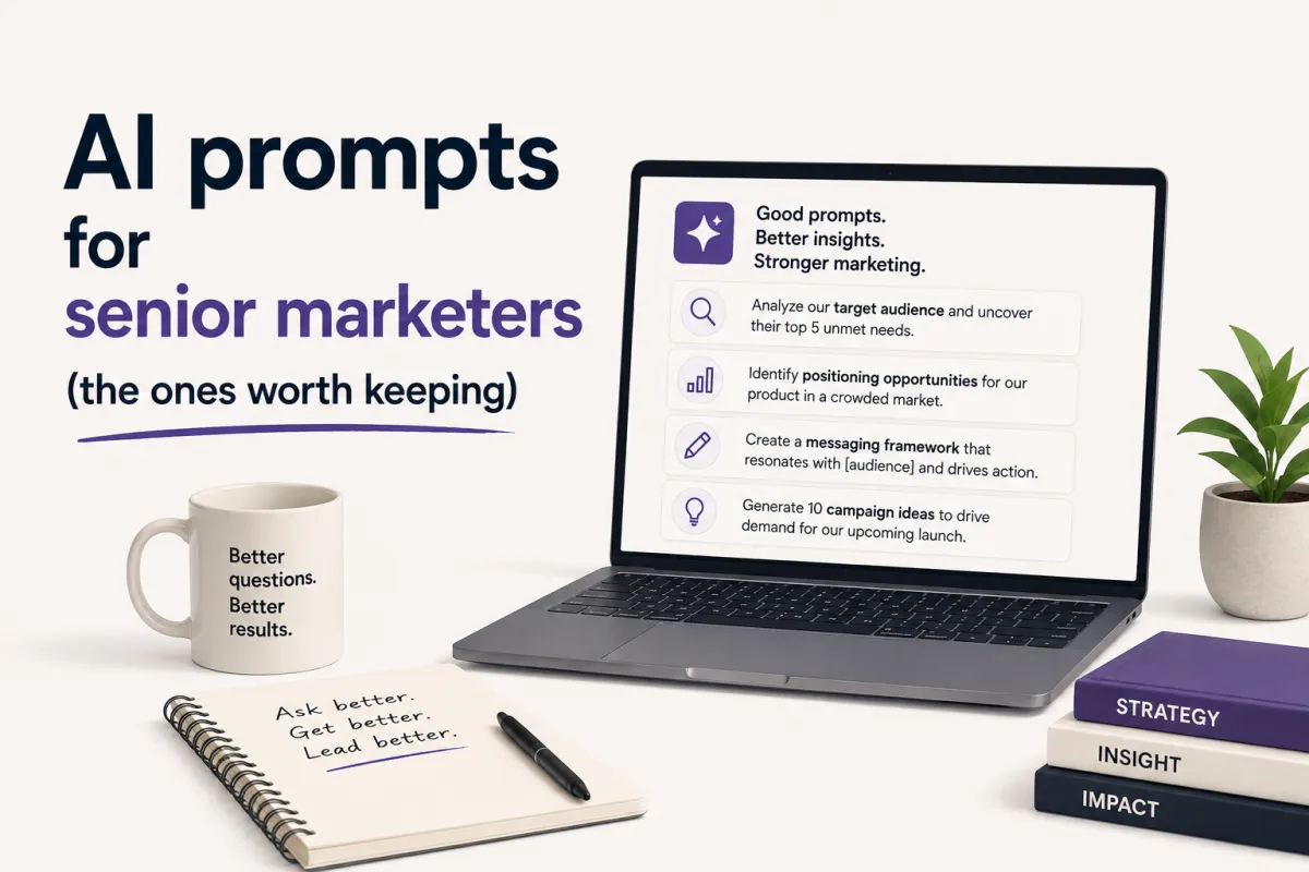 AI prompts for senior marketers (the ones worth keeping)