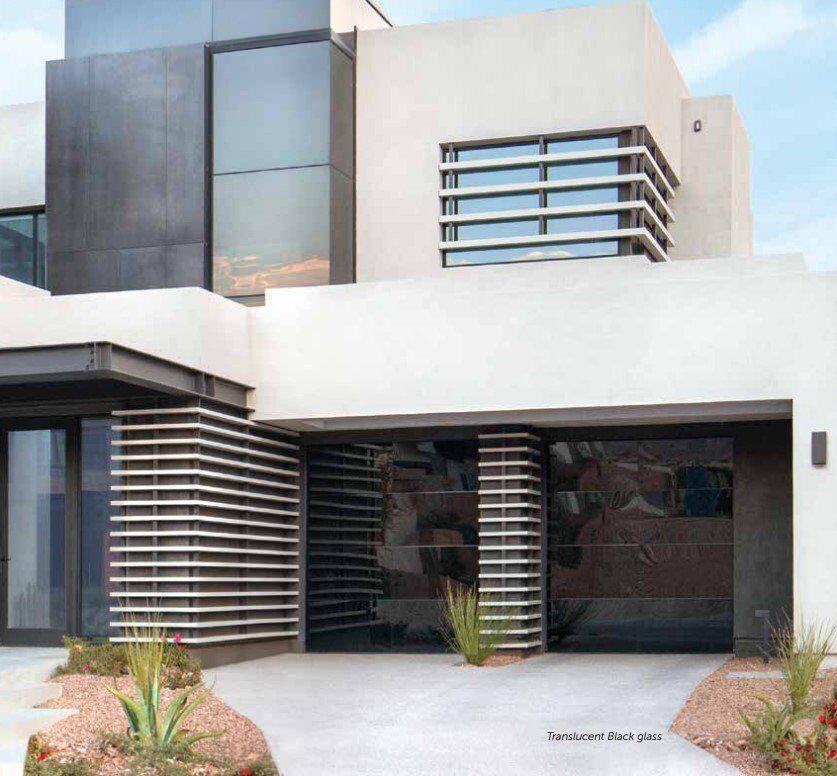 Frameless Glass Garage Doors Model 8450