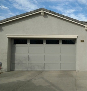 A garage door