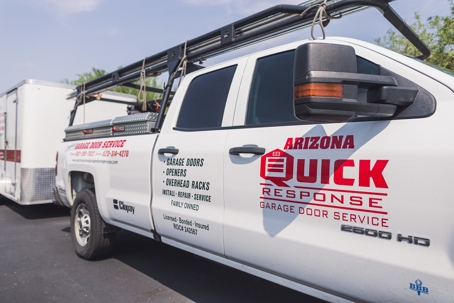 A pick-up truck of Quick Response Garage Door Service