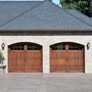 Two garage doors