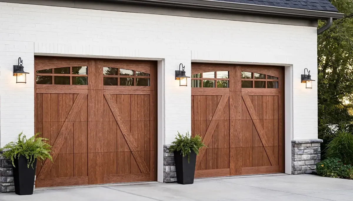 new wood composite garage door