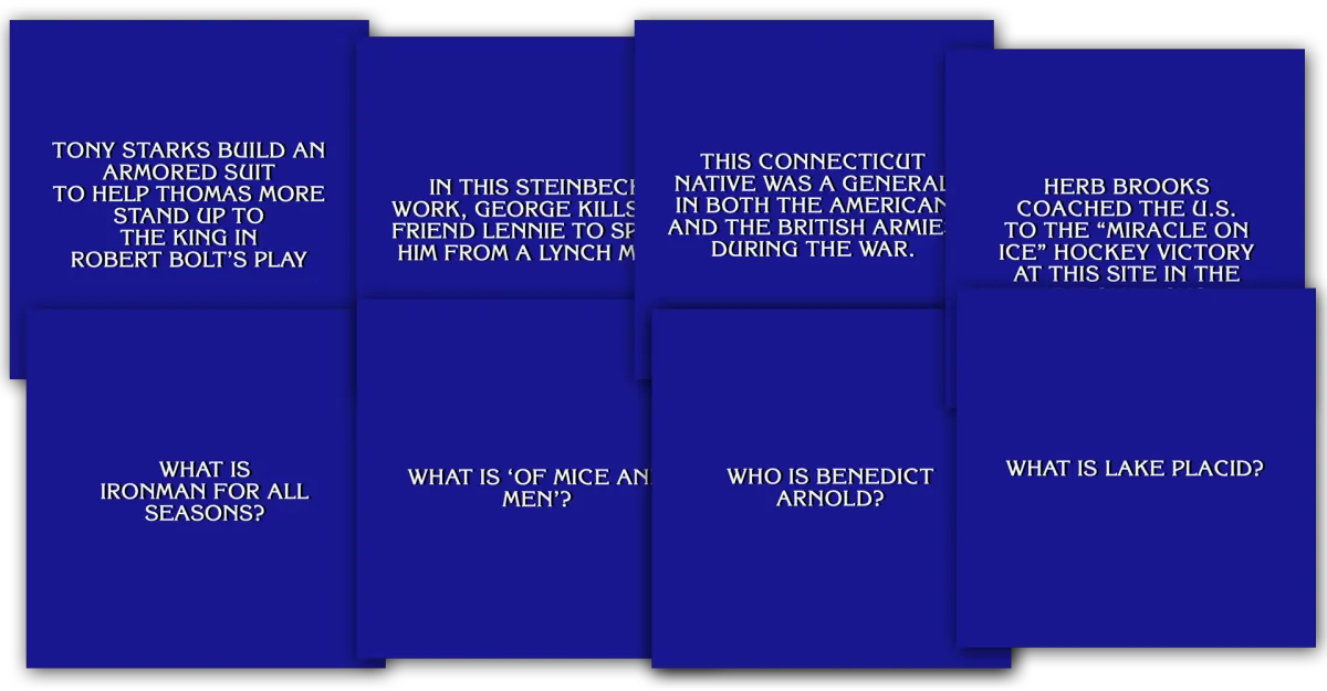 Sample Posts for Jeopardy!