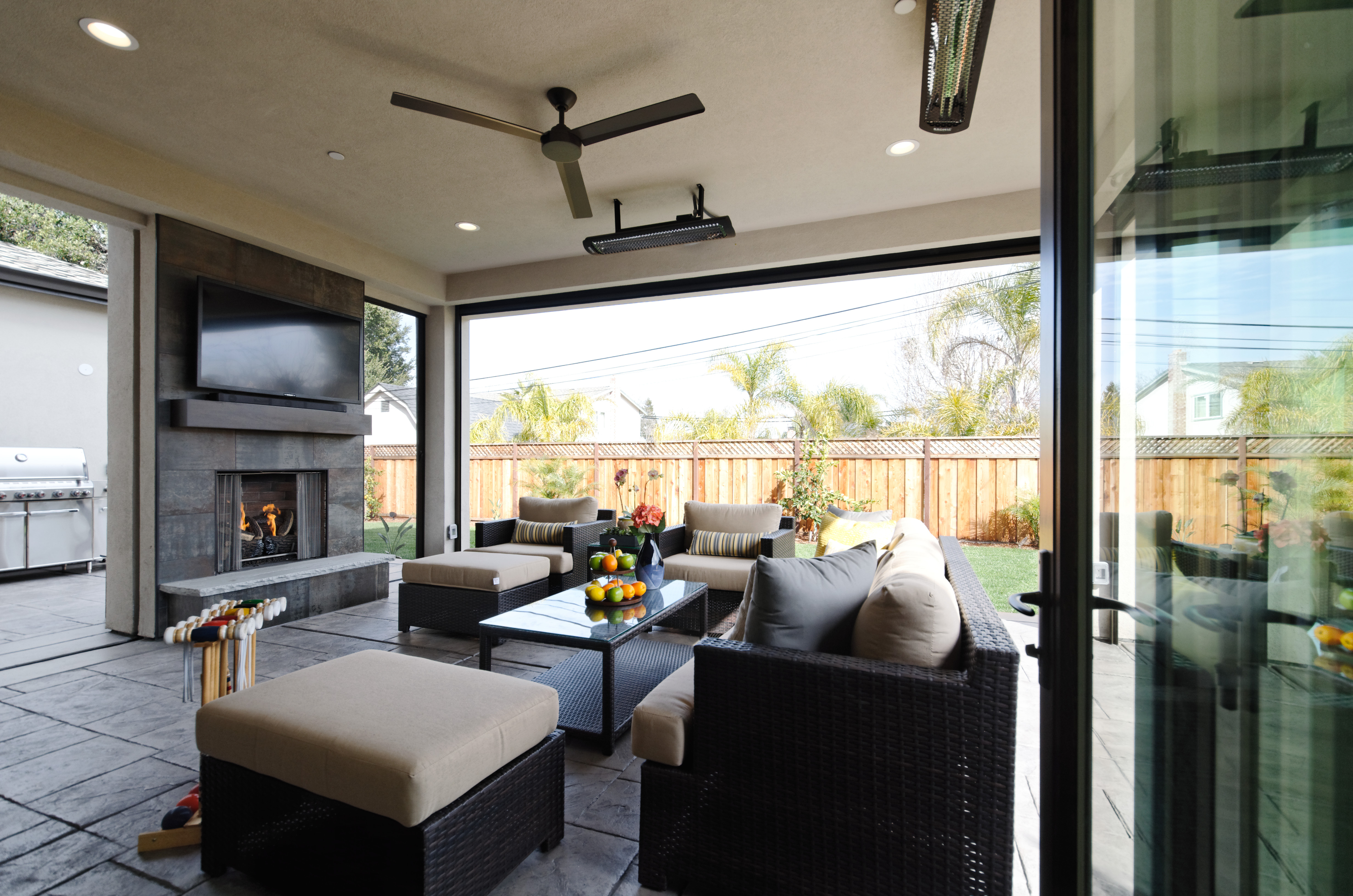 Campbell Custom Home Back Porch