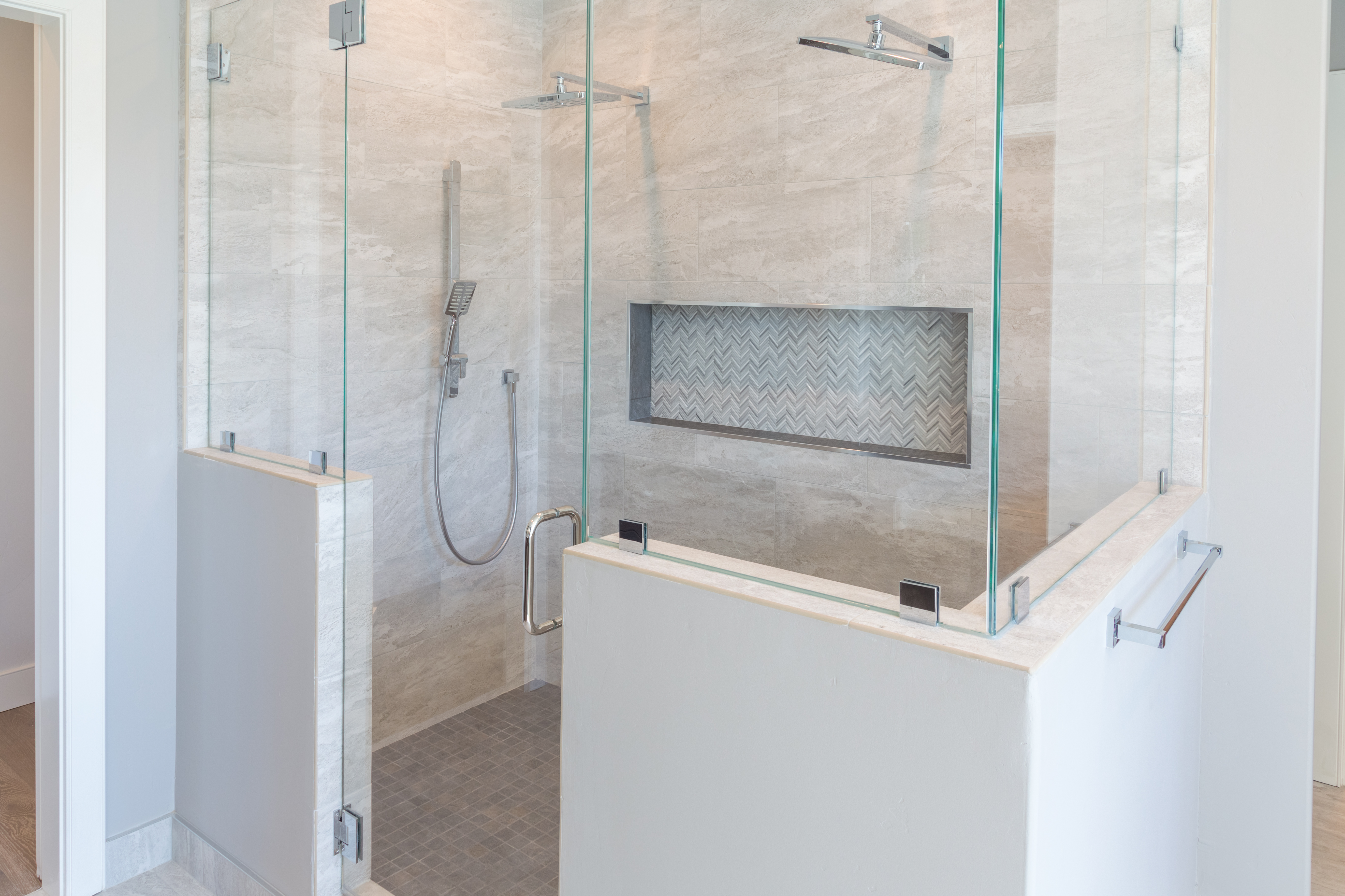 Willow Glen Custom Home Master Shower Bathroom