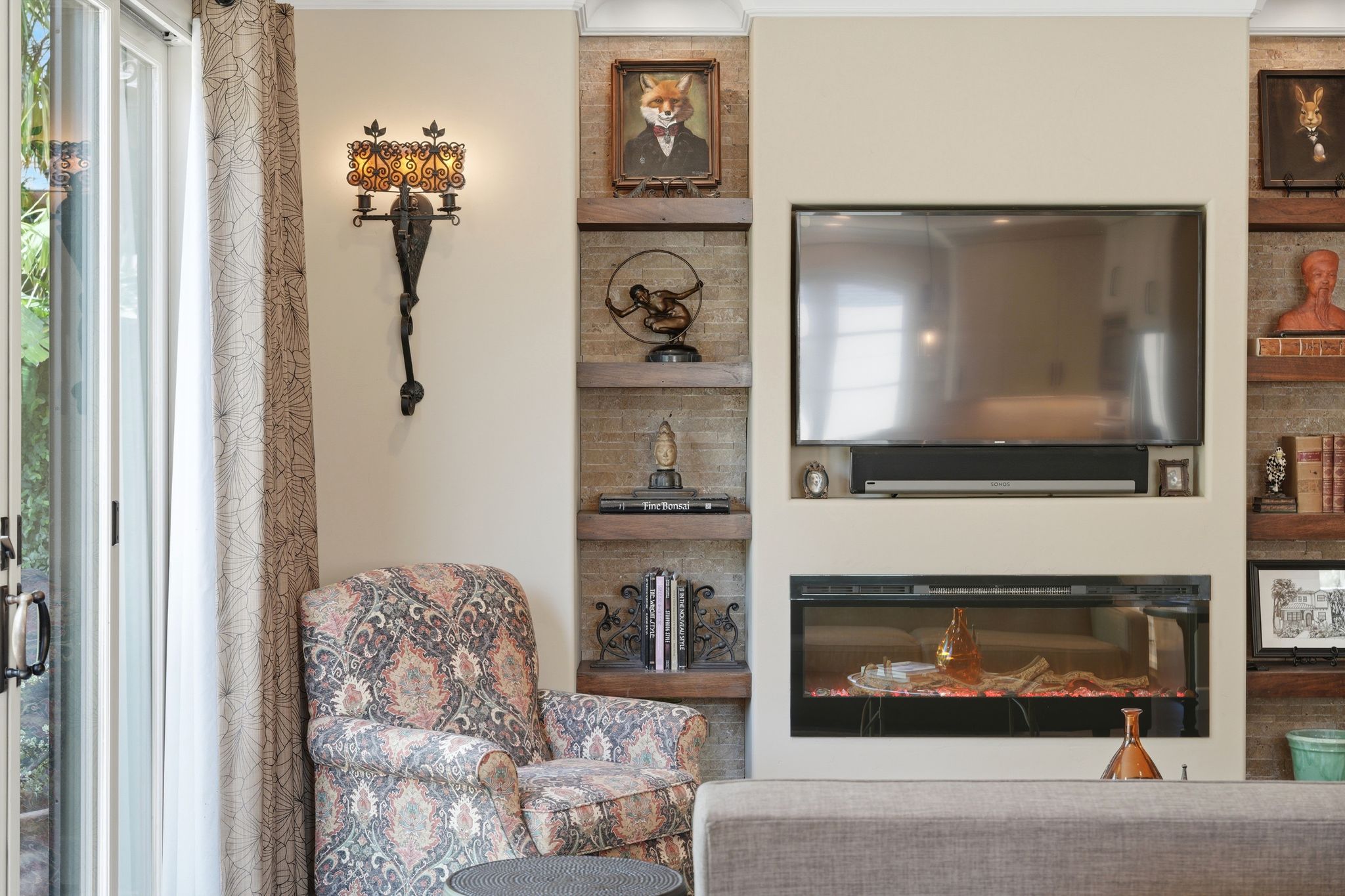 Living room renovation bookcase