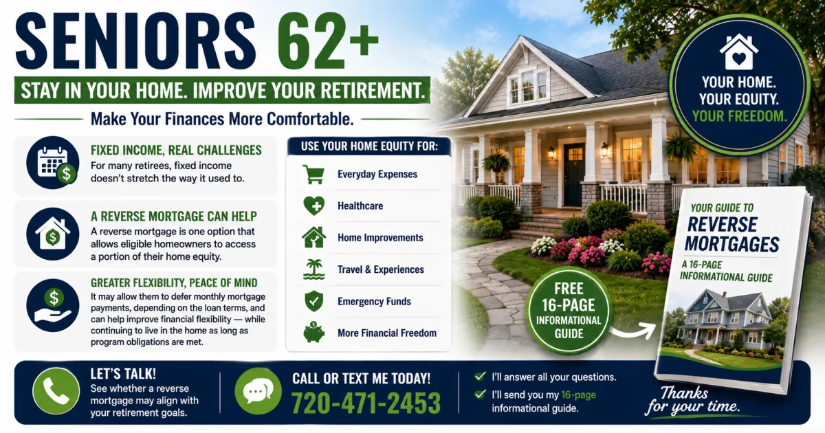 Seniors 62 and Older Are Using Reverse Mortgages to Stay in Their Homes and Improve Cash Flow