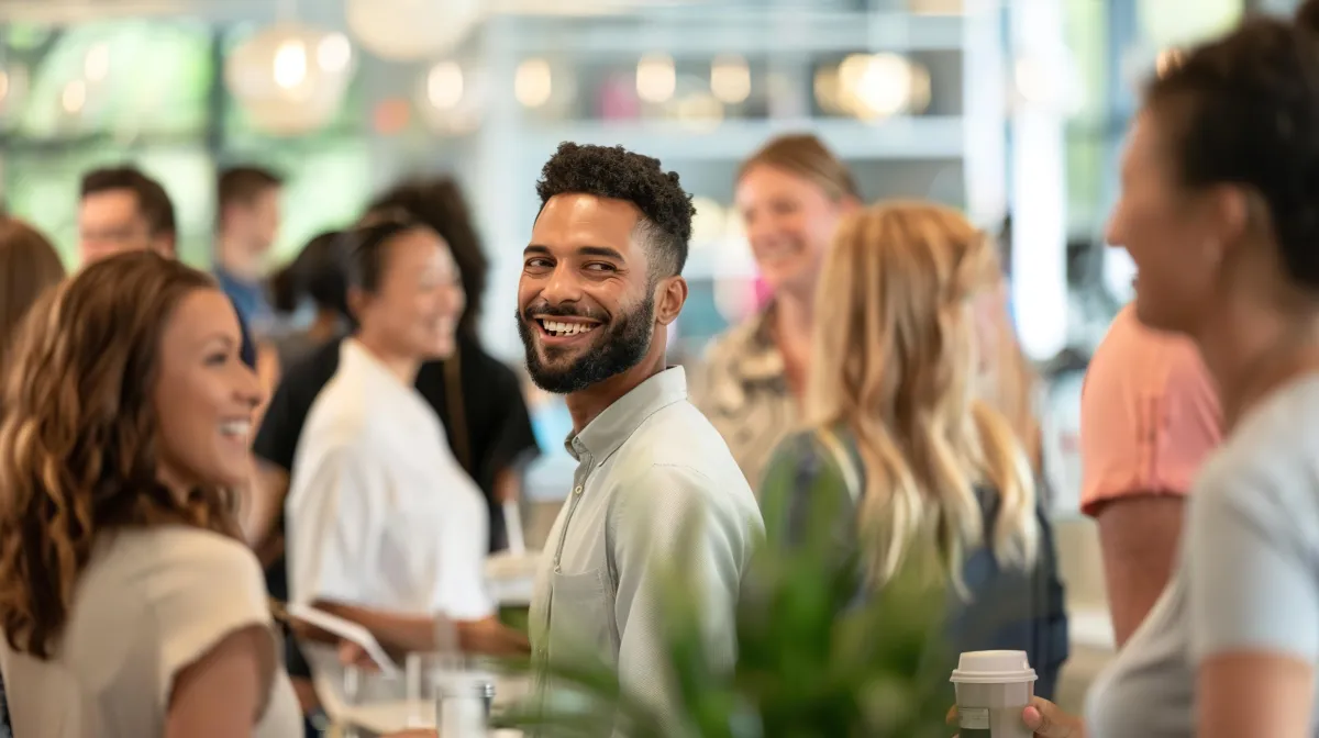 Founders and investors networking at a VPB event