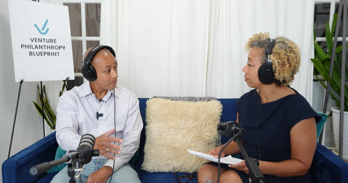 Alain Leroy discussing entrepreneurship and impact on the Venture Philanthropy Blueprint podcast