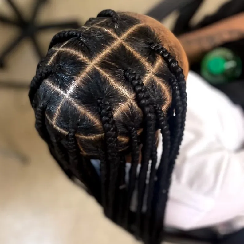 Large Knotless Braids