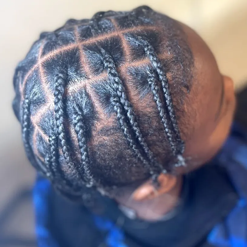 Natural hair box braids
