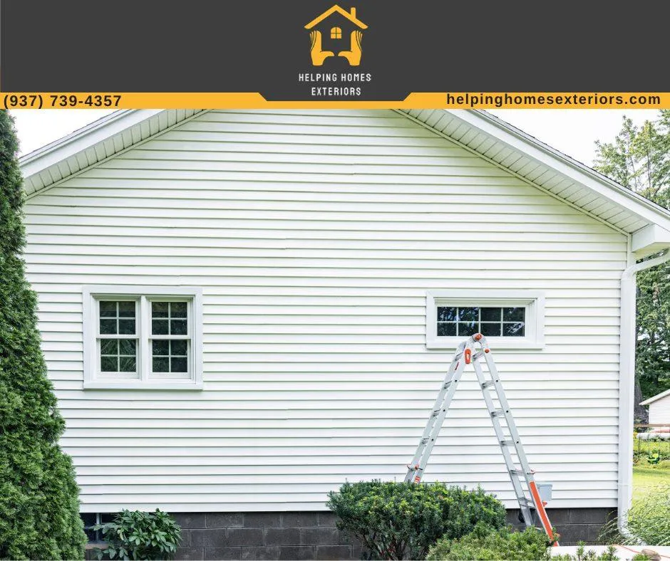 a house with white siding