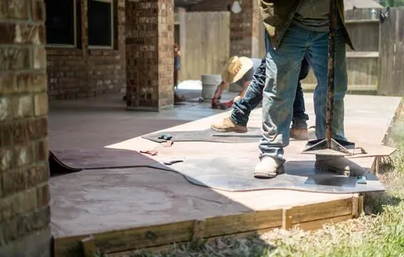 stamped concrete patio