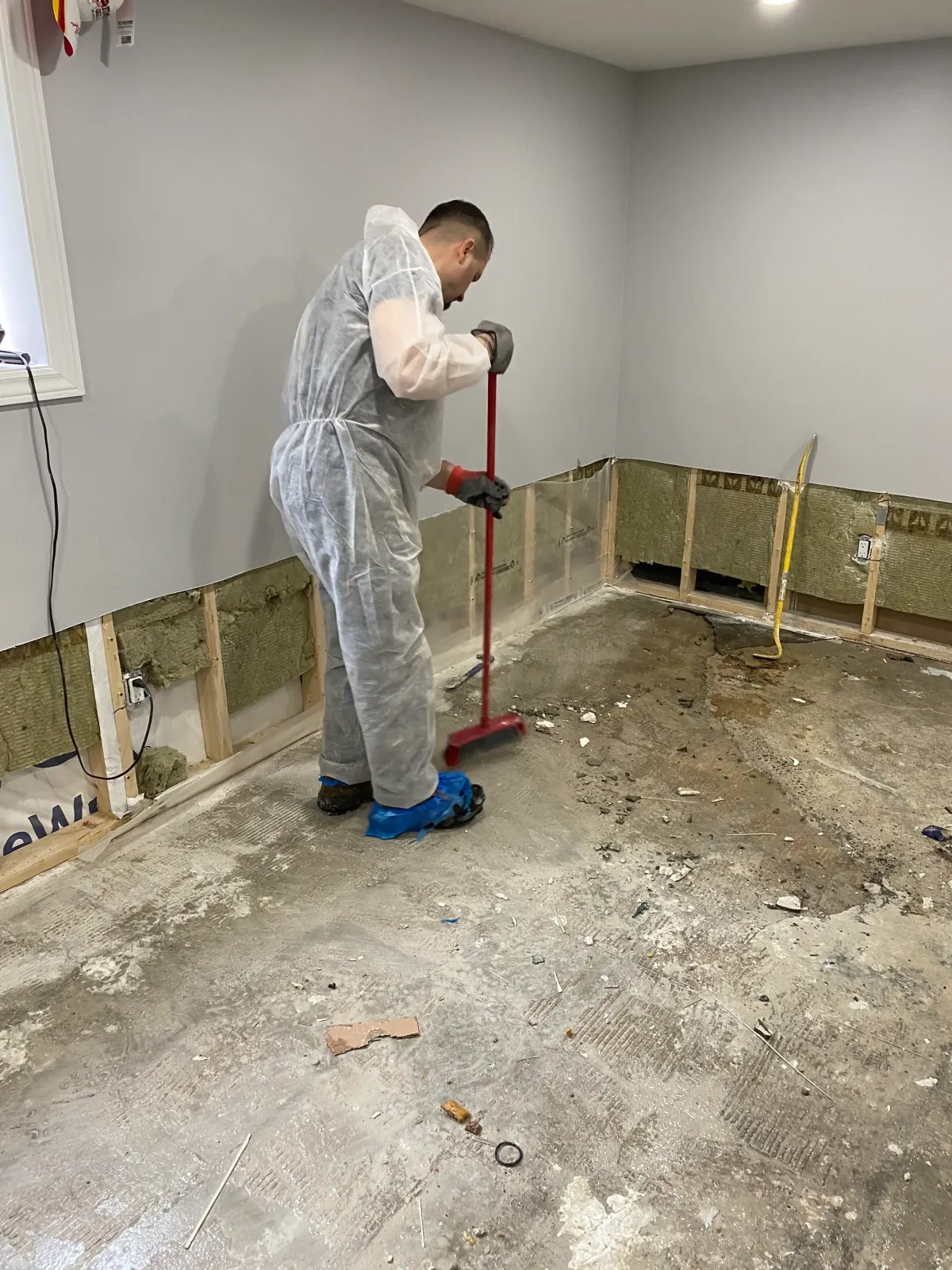 Finished basement remodeling in Toronto converted an empty space into a modern in-law suite.