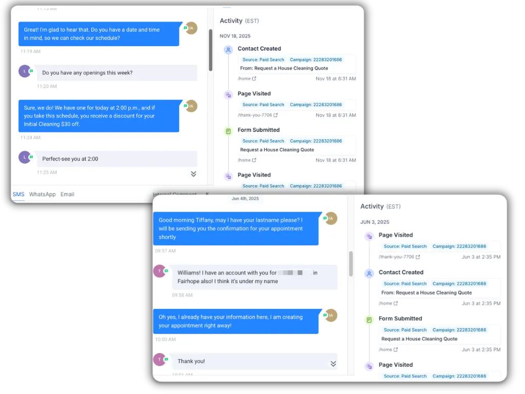 Google Ads before and after performance comparison