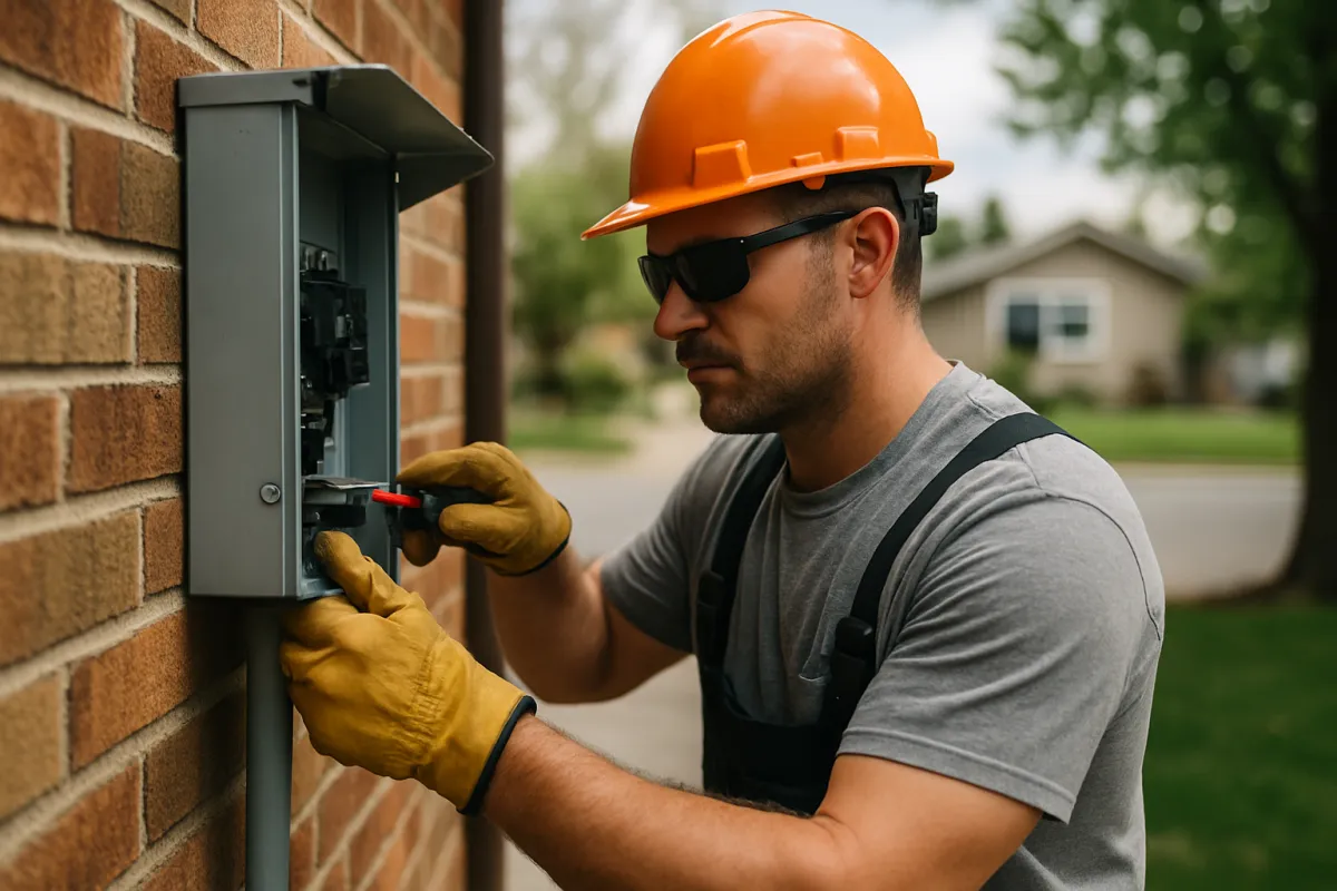 DMC Electric LLC electrician preparing a home for summer storms in Denver metro.