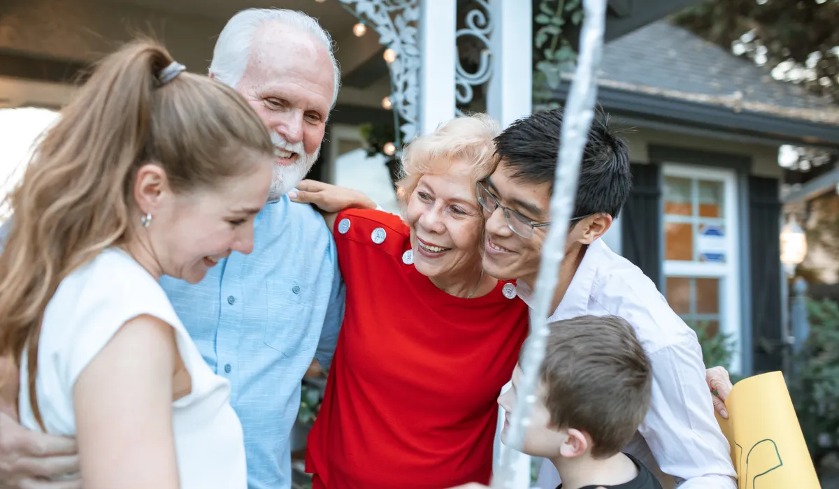 white security camera on post