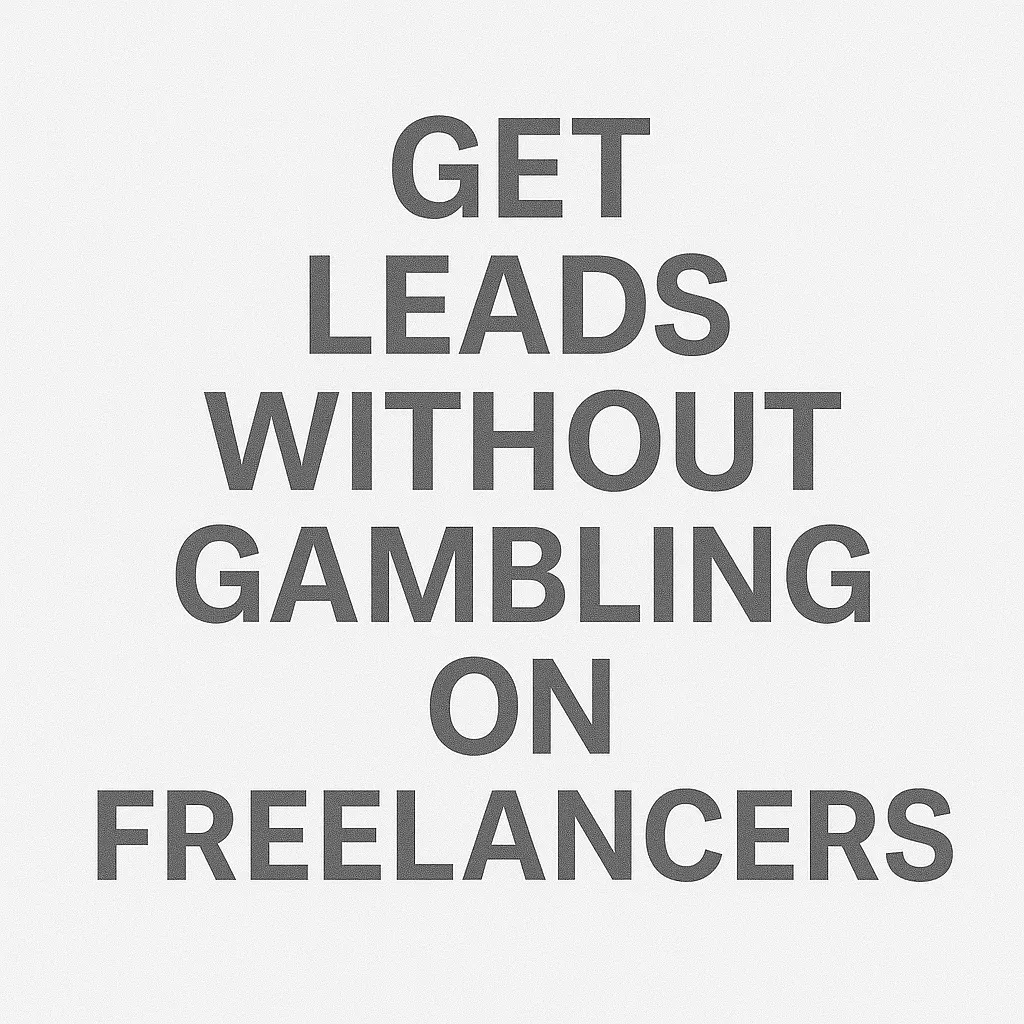 Get leads without gambling on freelancers
