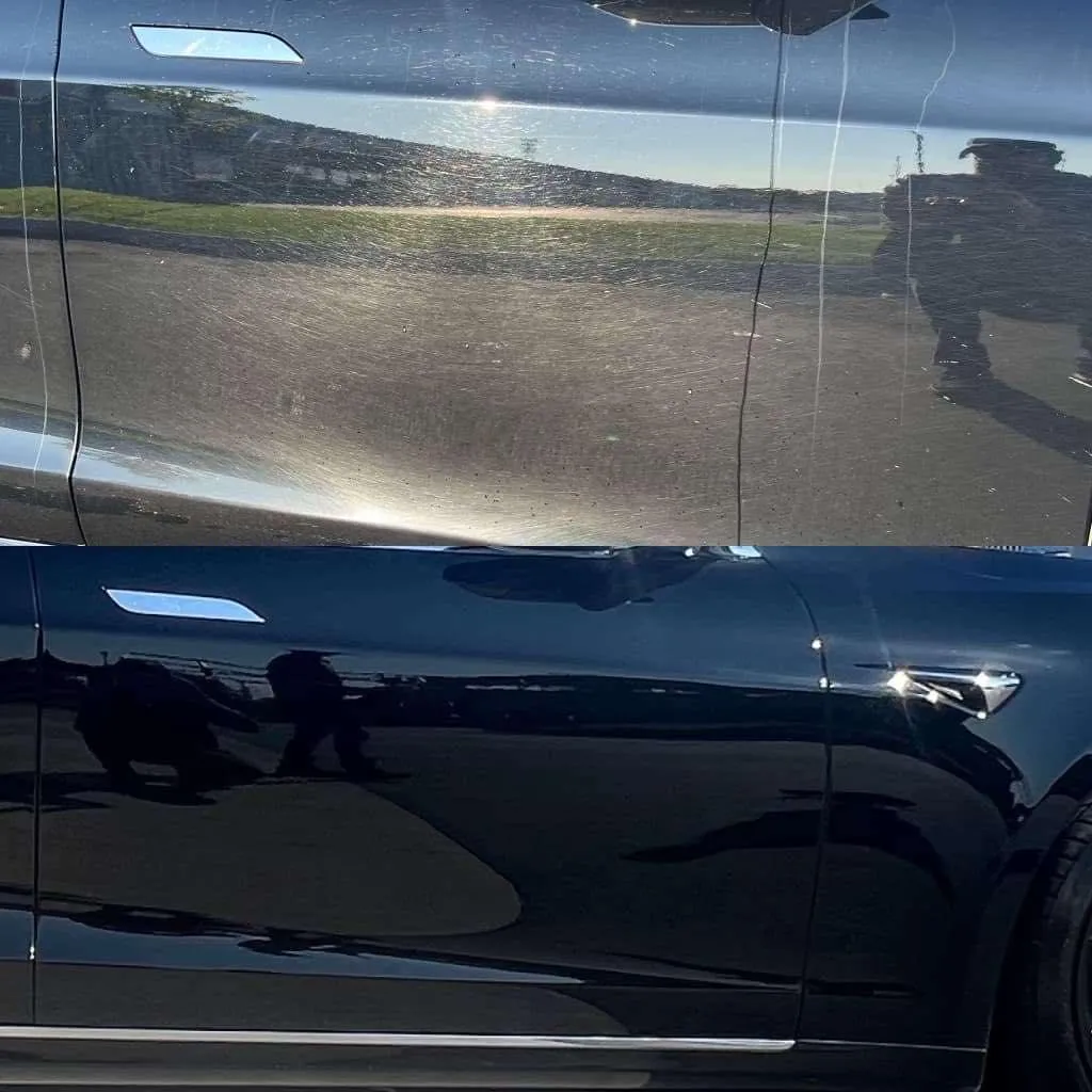 Before and after paint correction