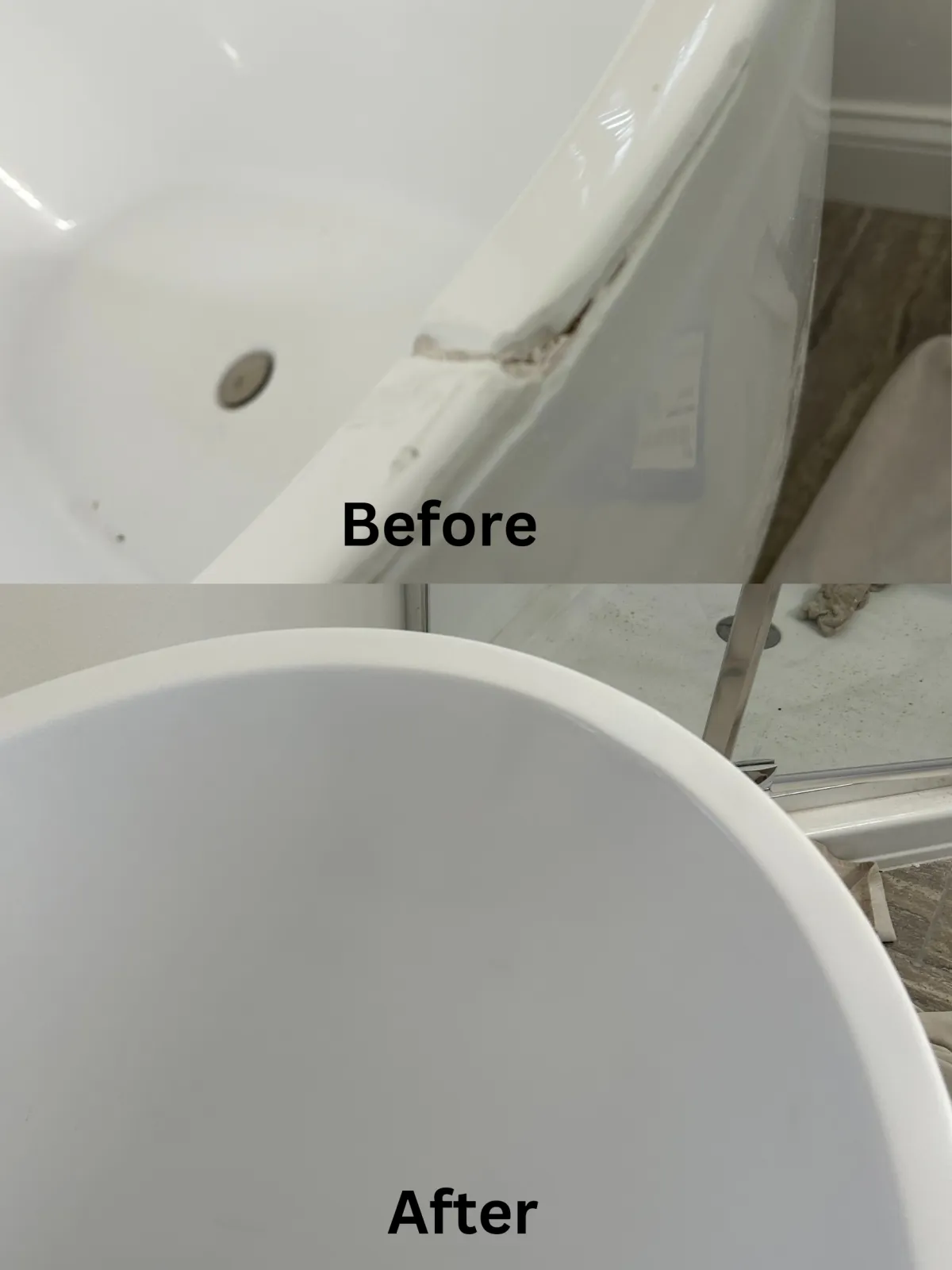 before and after bathtub repair