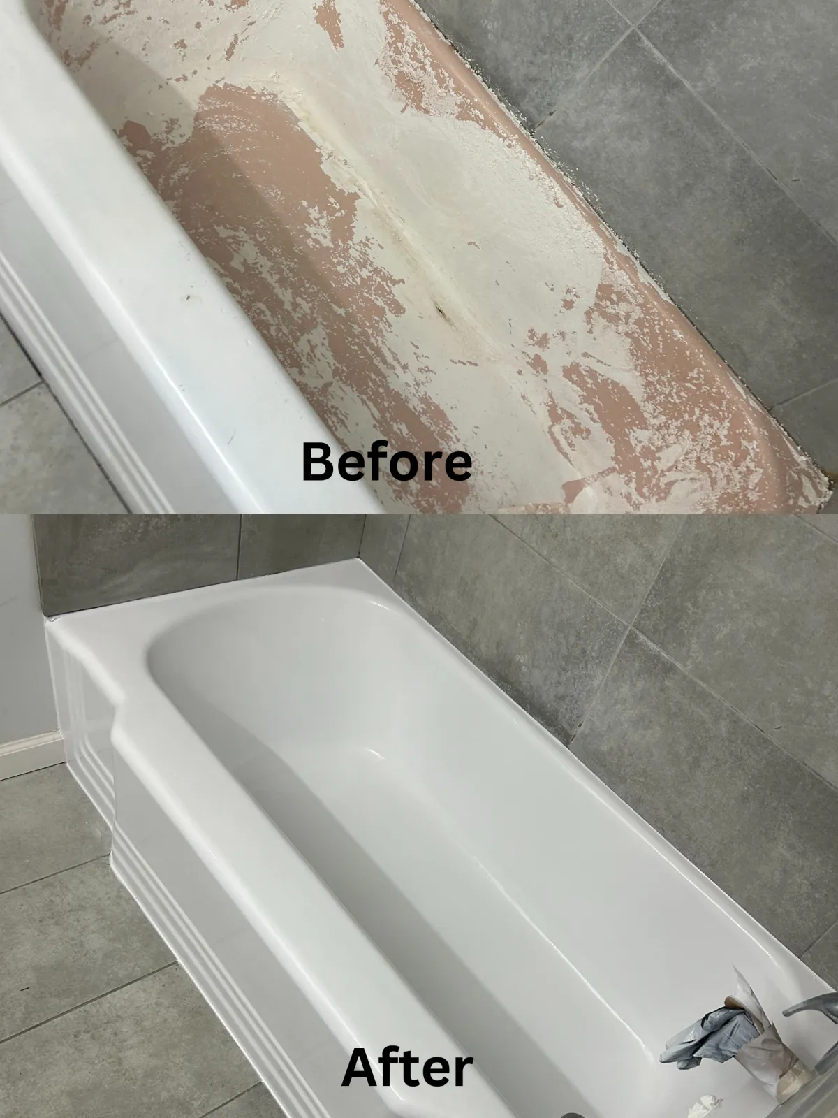 before and after bathtub repair