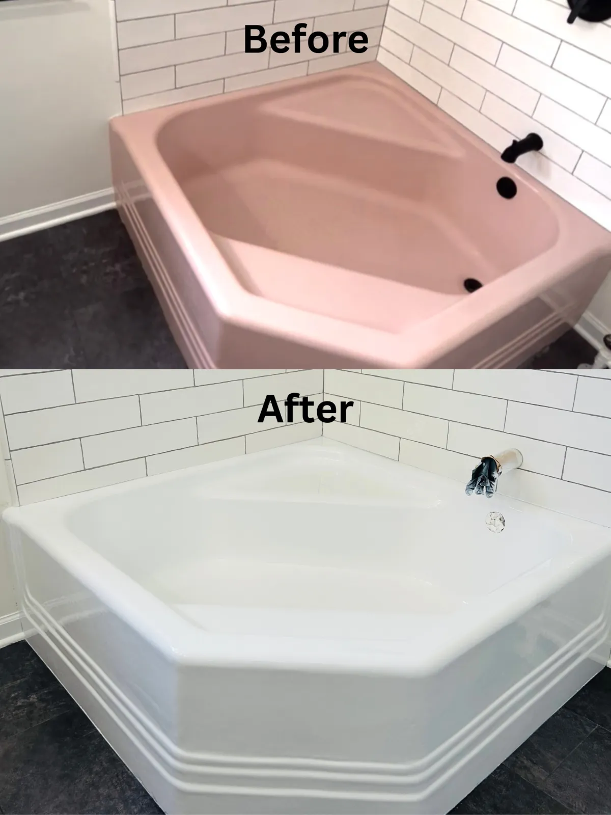 before and after bathtub refinishing