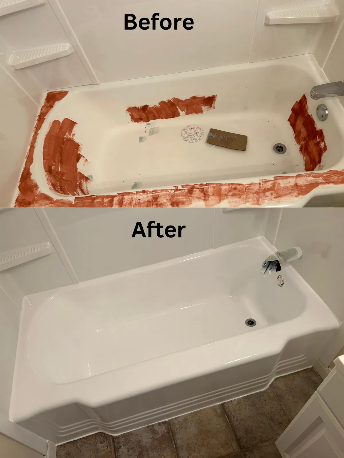 before and after bathtub refinishing