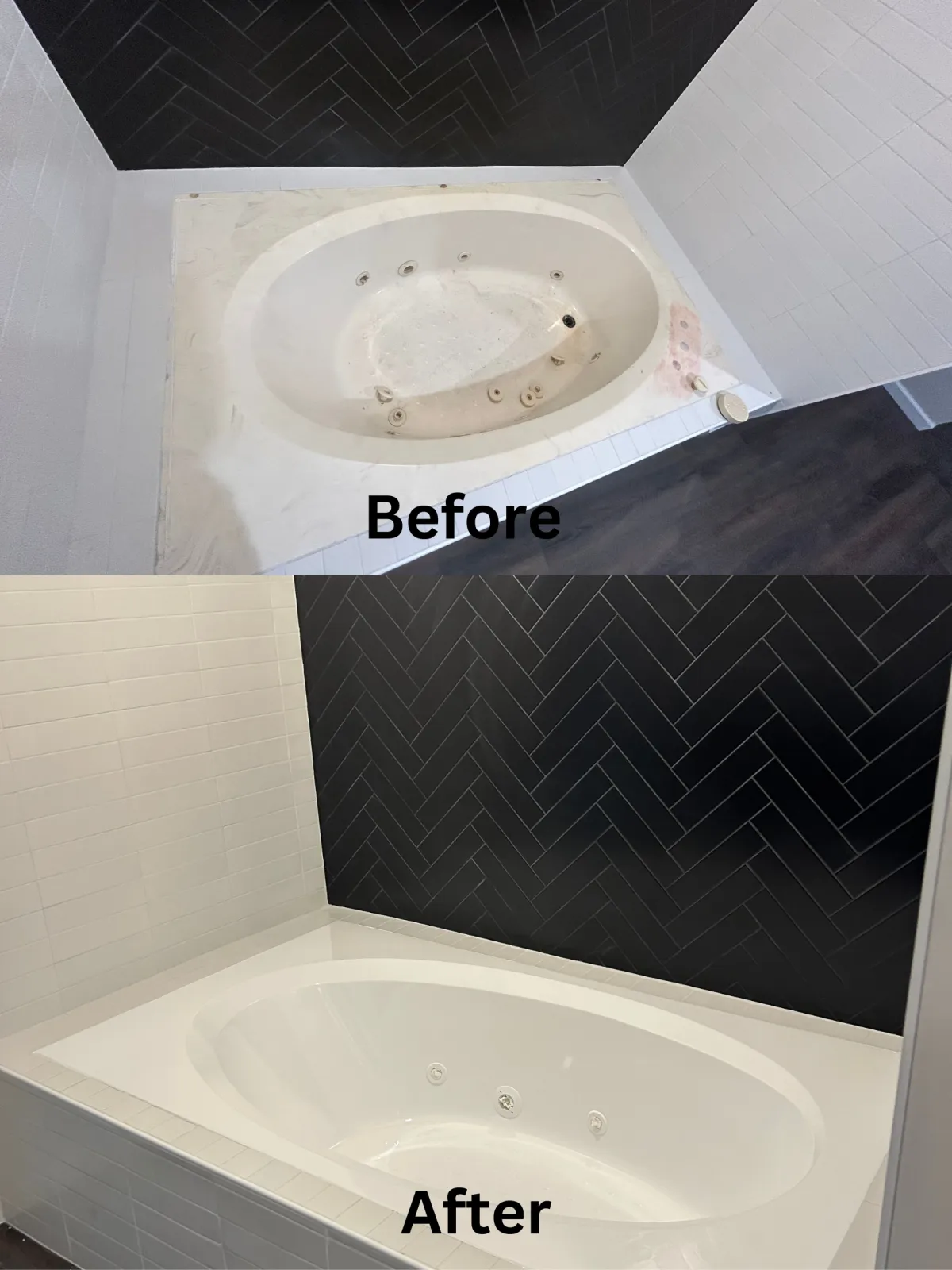 before and after bathtub refinishing