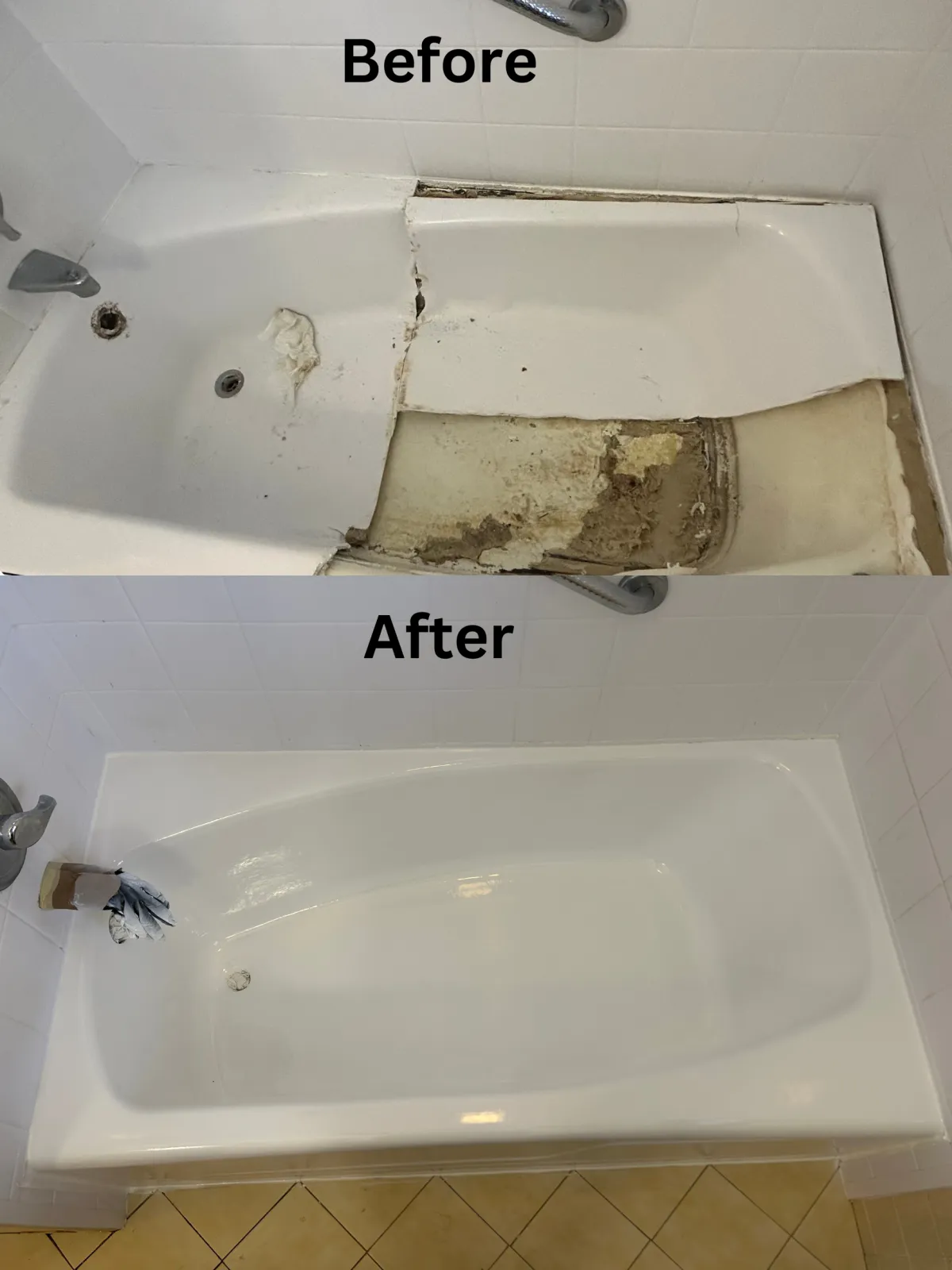 before and after bathtub refinishing